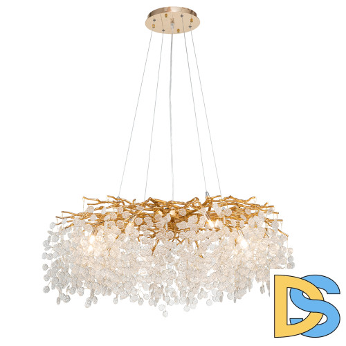 Подвесная люстра Delight Collection Shiro-noda FTB006R-100 brass/clear