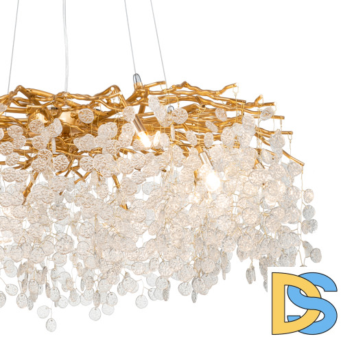 Подвесная люстра Delight Collection Shiro-noda FTB006R-100 brass/clear