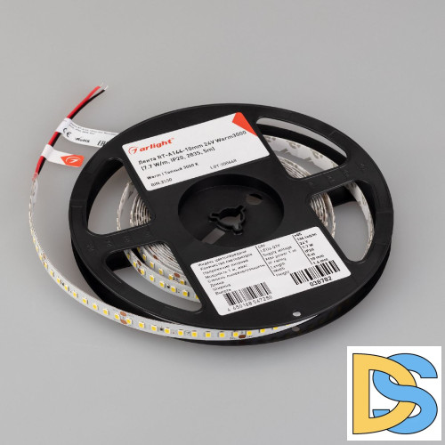 Светодиодная лента Arlight RT-A144-10mm 24V Warm3000 7.7 W/m, IP20, 2835, 5m 038782