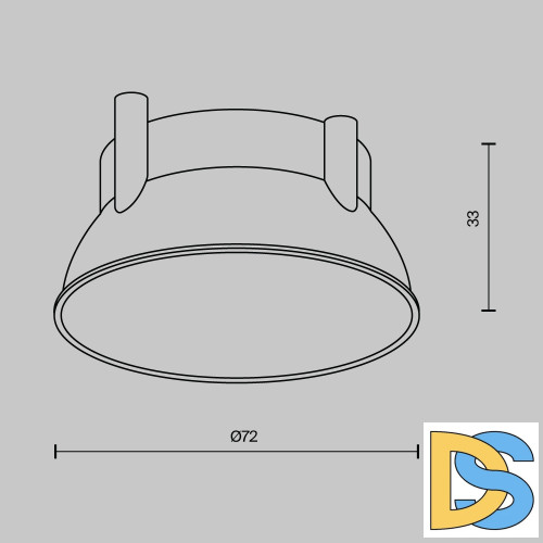 Декоративная рамка-отражатель Maytoni Downlight Ring12-15W-RD-BS