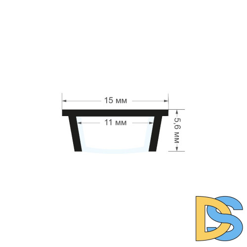 Профиль алюминиевый (рассеиватель, заглушки - 2 шт., крепеж - 4 шт.) Apeyron 08-35-Ч