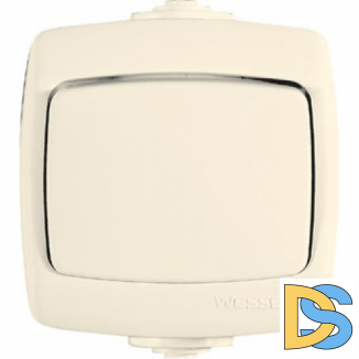 Переключатель Schneider Electric Рондо IP44 1-клавишный 6А сл. кость