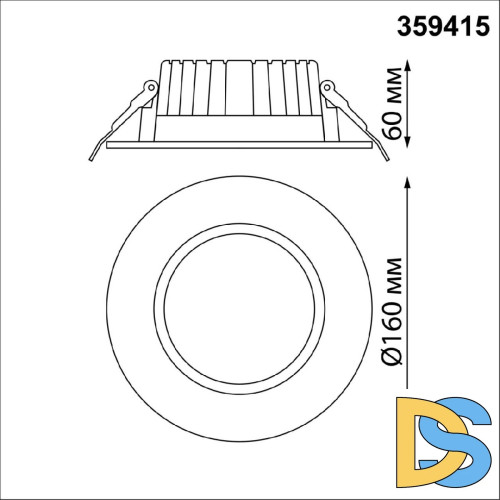 Встраиваемый светильник Novotech Drum 359415
