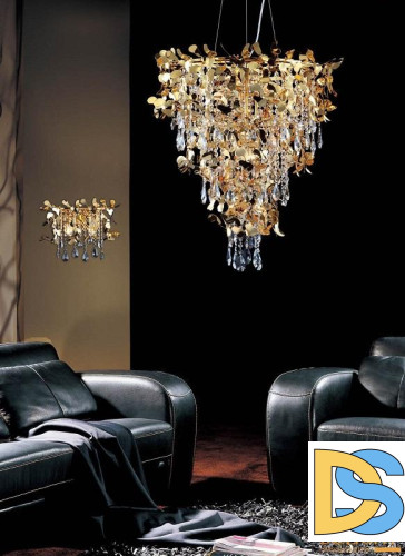 Подвесная люстра Crystal Lux Romeo SP10 Gold D600