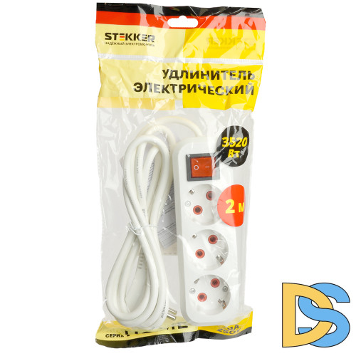 Удлинитель трехместный Stekker Home 49353