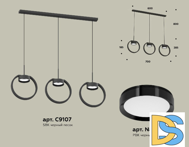 Подвесной светильник Ambrella Light Traditional (C9107, N8113) XB9107100