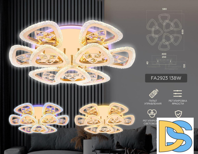 Потолочная светодиодная люстра Ambrella Light Acrylica Original FA2923