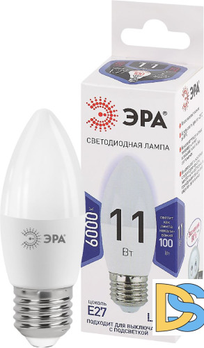 Лампа светодиодная Эра E27 11W 6000K LED B35-11W-860-E27 Б0032985
