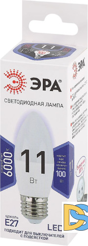 Лампа светодиодная Эра E27 11W 6000K LED B35-11W-860-E27 Б0032985