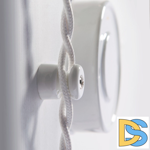 Ретро кабель витой Werkel 2х1,5 (белый) 20 м W6452201