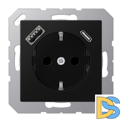 Розетка 2K+З Jung A1520-15CASWM