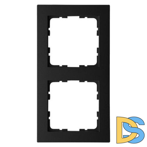 Рамка Jasmart G-Classic 2-постовая черный матовый (soft touch) поликарбонат G1002PB