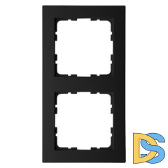 Рамка Jasmart G-Classic 2-постовая черный матовый (soft touch) поликарбонат G1002PB