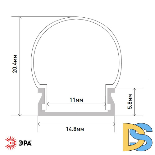 Комплект с накладным анодированным профилем Эра 1520 Б0062826