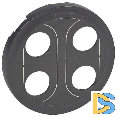 Лицевая панель Legrand Celiane розетки двойной Banana графит 067874