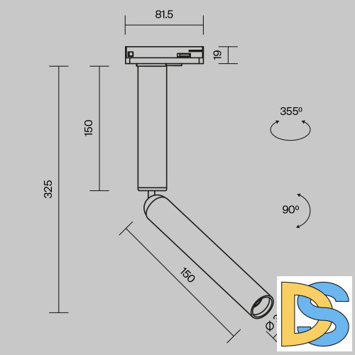 Трековый однофазный светильник Maytoni Focus T TR142-1-6W3K-B