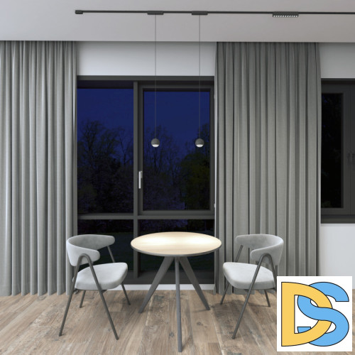 Трековый магнитный однофазный светильник Denkirs Air grill DK5338-BK