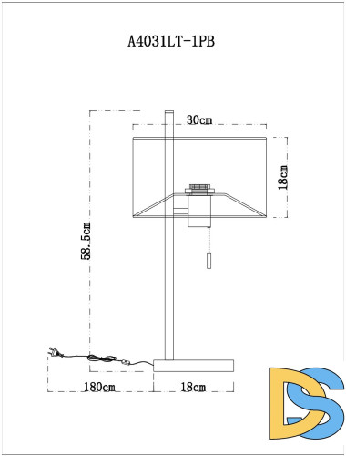 Настольная лампа Arte Lamp Proxima A4031LT-1PB