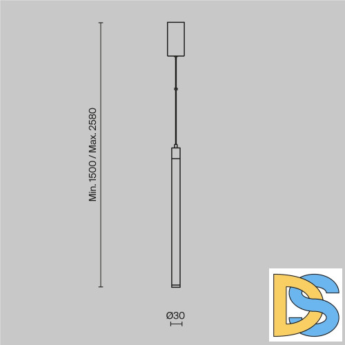 Подвесной светодиодный светильник Maytoni Technical Ray P022PL-L20B3K
