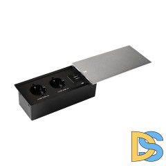 Блок розеток JX (Slide Top) (2 секции + 2 USB с кабелем питания) Mebax 00-00002888