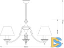 Люстра на штангера Kutek San Marino Lampshade SAN-ZW-3(P/A)CR