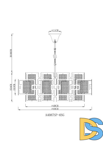 Подвесная люстра Arte Lamp Blake A4087SP-6SG