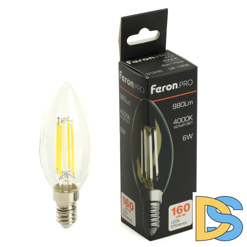 Светодиодная лампа Feron LB-1206 E14 6W 4000K 51245