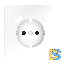 Накладка для розетки с заземлением и защитными шторками, с USB A+C, S70 (белый матовый)