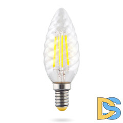 Лампа светодиодная Voltega E14 6W 2800К свеча прозрачная VG10-CC1E14warm6W-F 7027