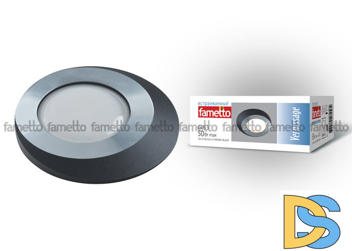Встраиваемый светильник Fametto Vernissage DLS-V105 GU5.3 CHROME+BLACK 10738