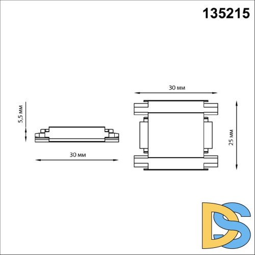 Соединитель для шинопровода Novotech Smal 135215