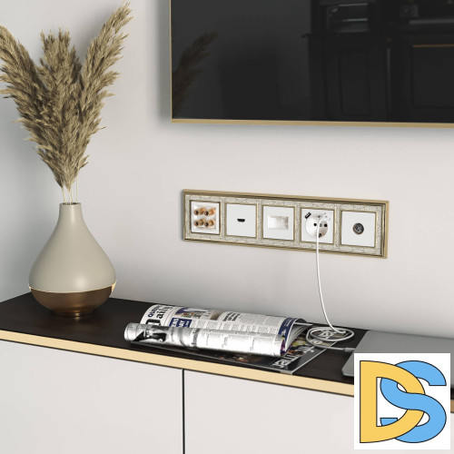 Розетка с заземлением, шторками и USBх2 Werkel белый W1171501 4690389155345