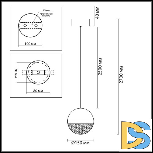 Подвесной светильник Odeon Light Roni 5036/12L