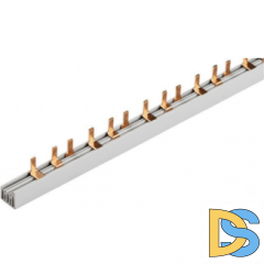Шина-гребенка IEK типа PIN (штырь), 54 модуля, 3P, 100A, 1м, серый