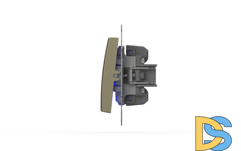 Выключатель двухклавишный с подсветкой ELBI Zena Vega 609-011400-203