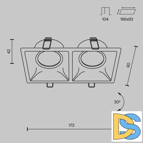 Встраиваемый светильник Maytoni Dot DL029-2-02B