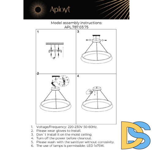 Подвесная люстра Aployt Justyna APL.787.03.75