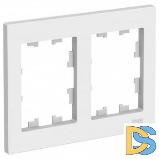 Рамка 2-ая (двойная), Белый, серия Atlas Design, Schneider Electric