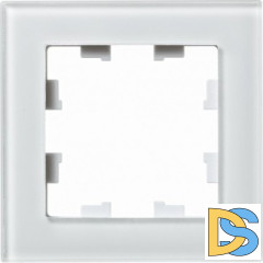 Рамка 1-ая (одинарная), Стекло Белое, серия Atlas Design Nature, Schneider Electric