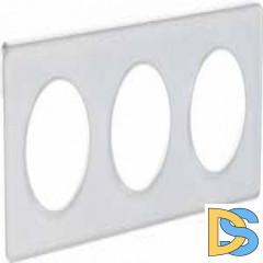Рамка 3-ая (тройная), Прозрачный белый, серия Odace, Schneider Electric
