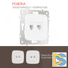 Розетка телефонная RJ11 + компьютерная RJ45 Arte Milano 205.44-1.white