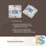 Розетка телефонная RJ11 + компьютерная RJ45 Arte Milano 205.44-1.white