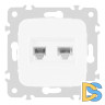 Розетка телефонная RJ11 + компьютерная RJ45 Arte Milano 205.44-1.white