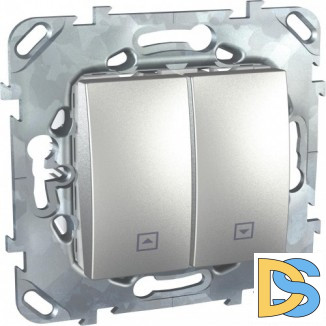 Выключатель для жалюзи (рольставней) кнопочный, Алюминий, серия UNICA TOP/CLASS, Schneider Electric
