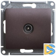 Розетка телевизионная оконечная ТV, Шоколад, серия Glossa, Schneider Electric