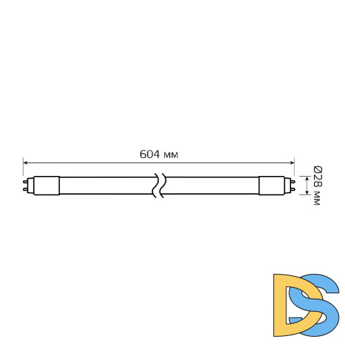 Лампа светодиодная Gauss G13 12W 4000К матовая 93022