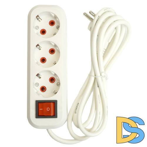 Удлинитель трехместный Stekker Home 49354