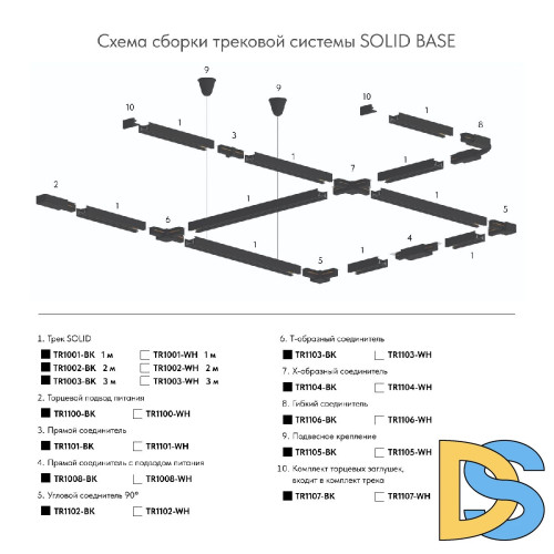 Шинопровод Denkirs Dk track white TR1002-WH/1