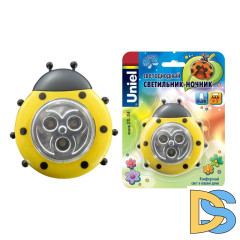 Настольная лампа (07718) Uniel DTL-354 Божья Коровка/Yellow/3LED/3AAA