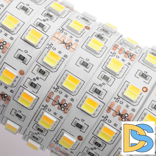 Светодиодная лента Apeyron 12В СТ 14,4Вт/м smd5050 60д/м IP20 700Лм/м 5м 3000К+6500К 00-116